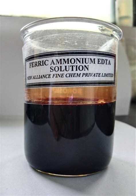 Liquid Edta Ferric Ammonium Solution For Industrial Packaging Type