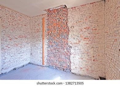 Naked Red Brick Wall Prepared Before Stock Photo Shutterstock
