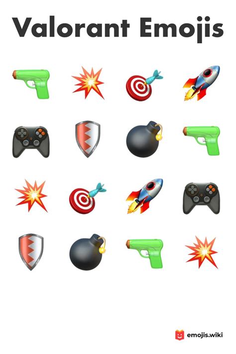 🔫💥🎯 Valorant Emojis Emoji Collection Messages