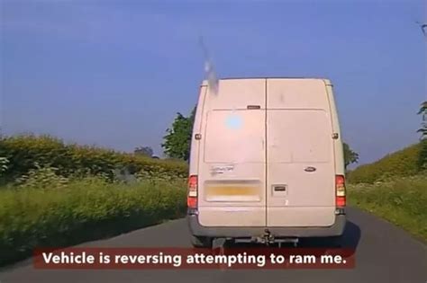 Shocking Moment Van Rams Into Police Car During High Speed Chase On