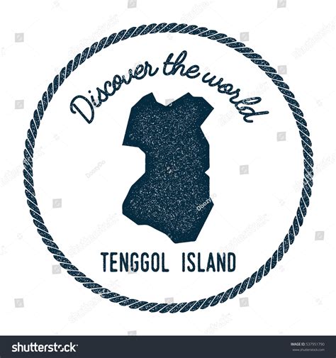 Tenggol Island Map In Vintage Discover The World Royalty Free Stock