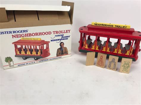 Vintage 1991 Mister Rogers' Neighborhood Trolley Wooden Train New In ...