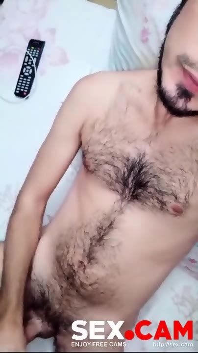 Horny Man Jerks Off In Bed