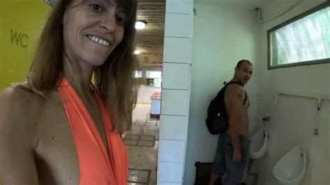 Milf In The Public Restrooms Of A Rest Area Is Looking For A Daddy To Cum In Her Hot Pussy Xxx