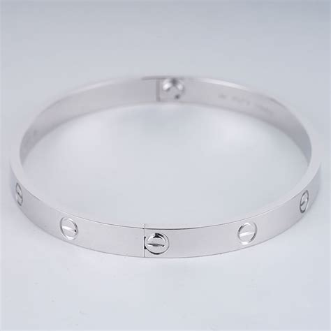 Cartier Love Bracelet In White Gold Size 20 New York Jewelers Chicago