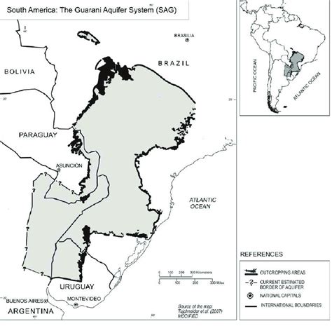 Extent Of The Guaraní Aquifer System And Political Boundaries