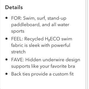 Athleta Swim Athleta Bra Cup Wrap Halter Bikini Top Bc Small Nwt