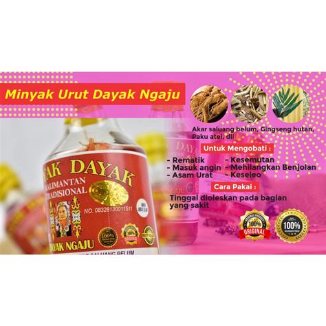 Jual Minyak Dayak Asli Kalimantan Original 160ml Original Shopee Indonesia