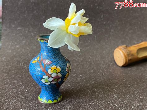 老中医家收来民国景泰蓝小花瓶最大直径：28cm高5cm 价格280元 Se85743489 景泰蓝珐琅 零售 7788收藏收藏热线