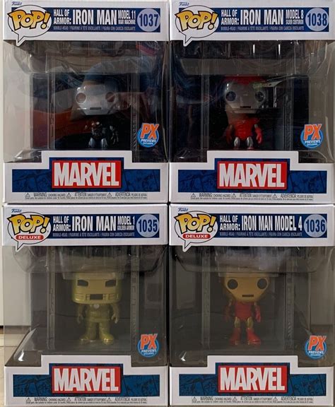 Funko Figure Pop Deluxe 1035 1036 1037 1038 Hall Of Armor Iron Man Px