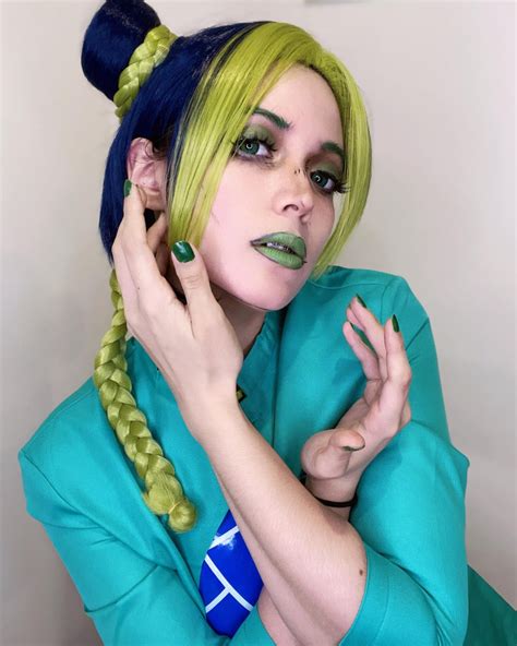 Mujer Traje JOJO Stone Ocean Prison Jolyne Cujo Cosplay Peluca