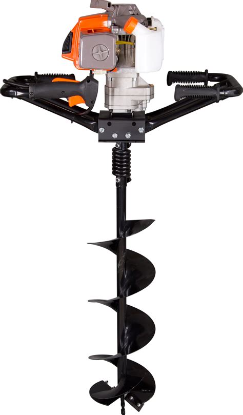 Petrol Post Hole Earth Auger 49cc Earth Digger Fence Borer plus Auger Bits
