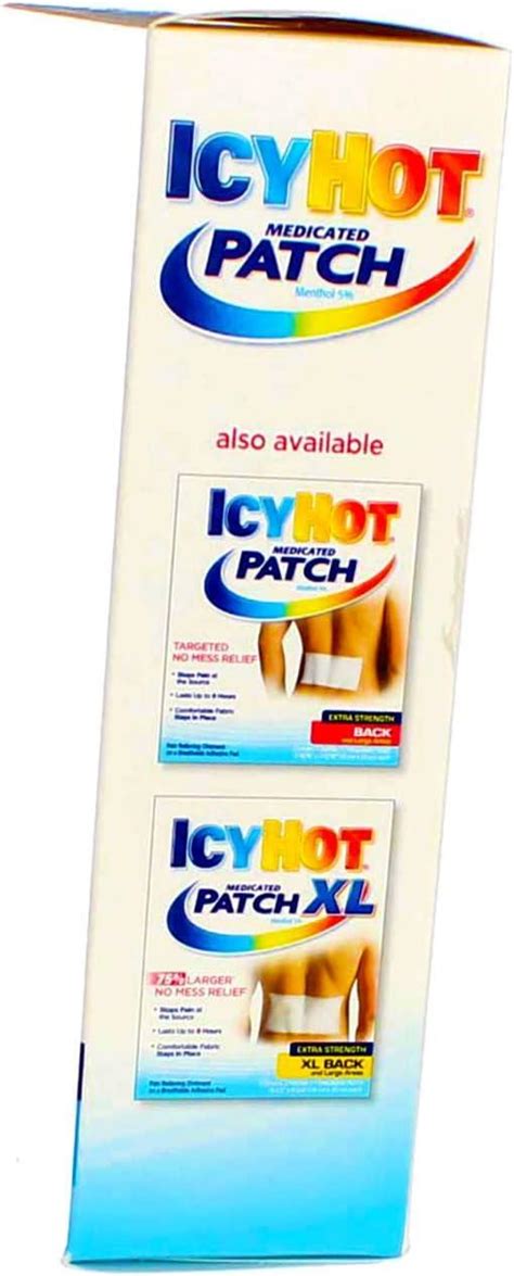 Pack Of Icy Hot Medicated Patches Extra Strength For Small Arm Neck Leg Count Each Buy