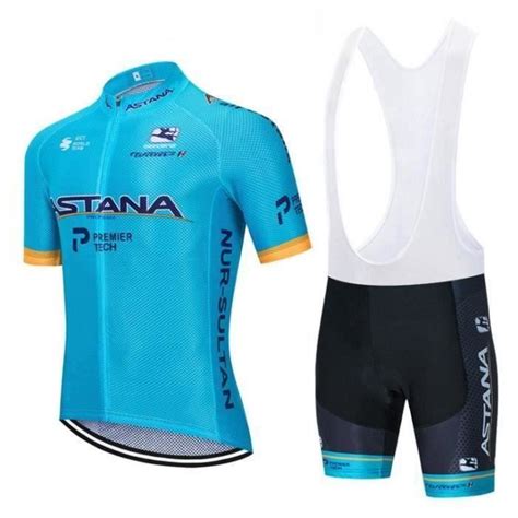 Astana Maillot Cyclisme Homme Tenue Velo Equipe Pro Combinaison