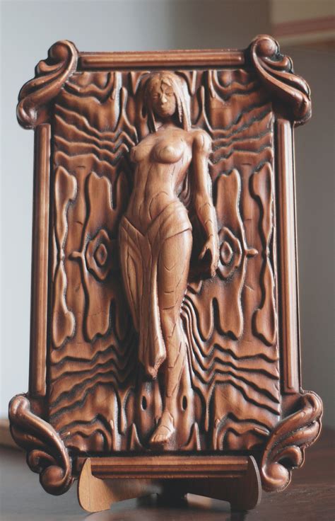 Carved Naked Woman Wood Art Hand Carving Sculpture Woman Figurine Home Decor Female Body