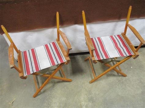 Canvas Wood Folding Chairs | EstateSales.org