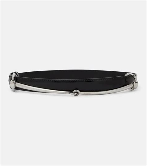Gucci Horsebit Patent Leather Belt Black Editorialist