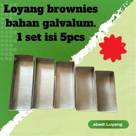 Jual Loyang Kue Brownies Susun 5 Ukuran 20 22 24 26 28cm Galvalum