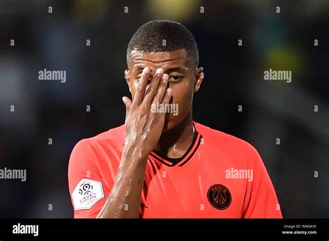 Kylian Mbappe Of Paris Saint Germain Fc Reacts As He Competes Against