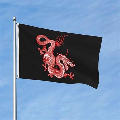 asian country dragon flag