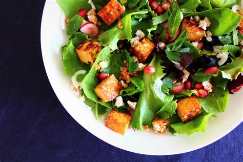 Salade De Jeunes Pousses Au Tofu Grill Recette Sans Gluten Sans Lait