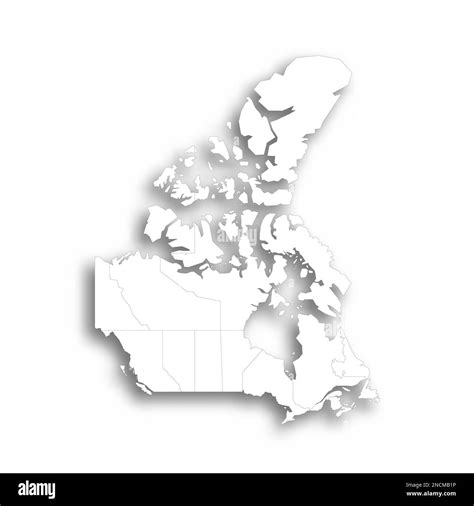 Politische Karte Kanadas Der Verwaltungsabteilungen Provinzen Und