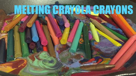 Dozens Of Crayons Melting Together In A Hot Pan