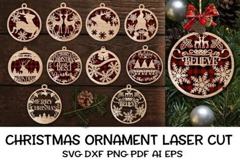 Christmas Ornament Laser Cut Bundle Graphic By Missloren85 · Creative