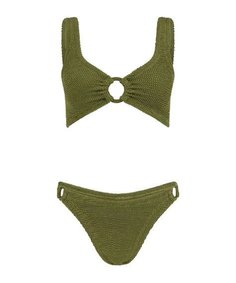 Hunza G Hallie Bikini In Green Lyst