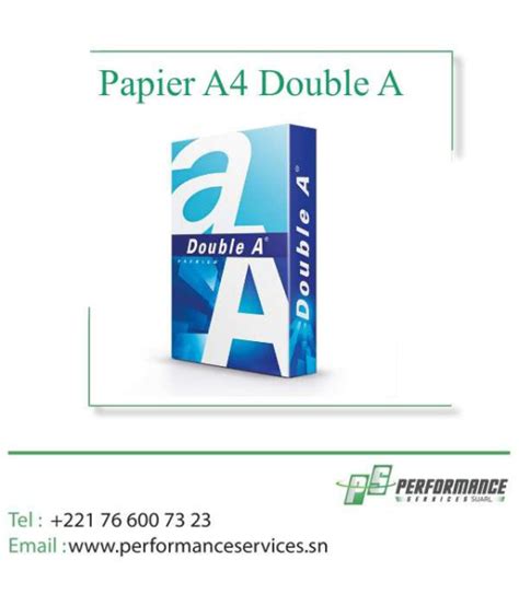 Papier A4 Double A Extra Blanc Ramette De 500 Feuilles