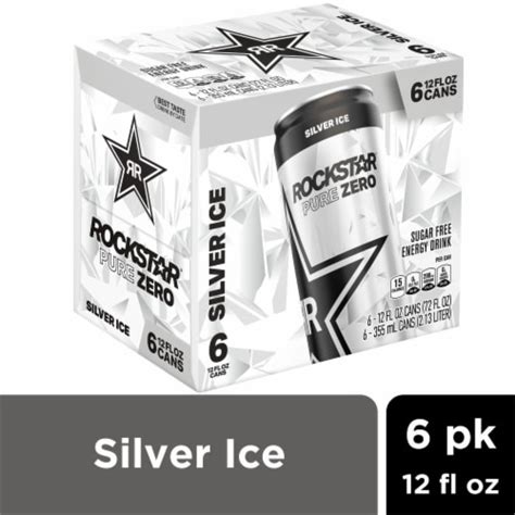 Rockstar Pure Zero Energy Drink Silver Ice Fl Oz Count Fl