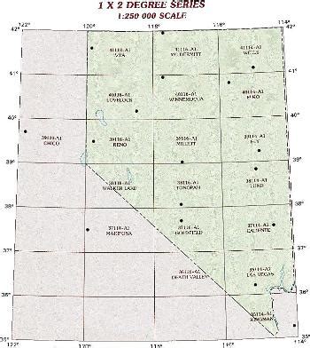 Nevada Topographic Index Maps NV State USGS Topo Quads 24k 100k 250k