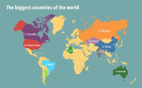 Quais Os Maiores Paises Do Mundo - Vetores de Os Maiores Países Do Mundo e mais imagens de EUA - EUA, Mapa ...