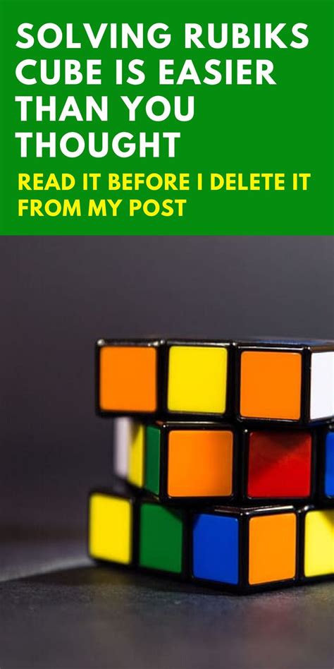 The Secret to solve Rubiks Cube in 7 Steps: Ultimate beginners guide ...