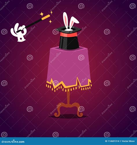 Strumenti Magici Del Mago Di Simbolo Della Tavola Di Vettore Di Trucco