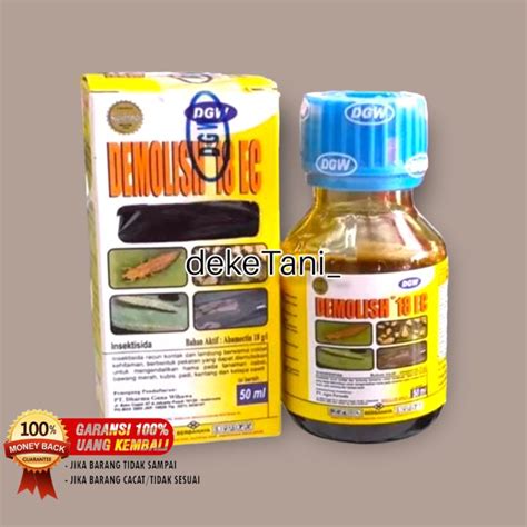 DEMOLISH 18 EC 50 Ml Insektisida Bahan Aktif Abamectin Lazada Indonesia