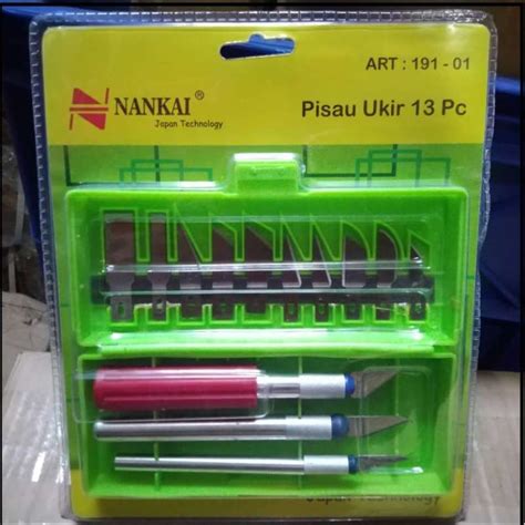 Promo PISAU UKIR PAHAT KAYU SET NANKAI HOBBY CRAFTING ART KNIFE 13 PCS