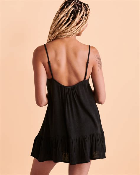 BILLABONG BEACH VIBES Flowy Dress Black Bikini Village