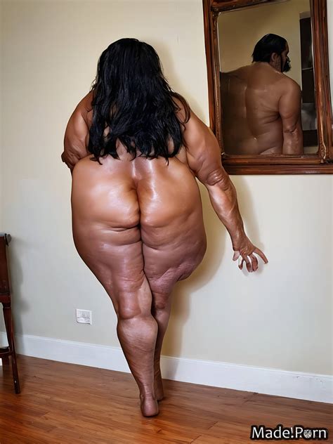 Porn Image Of Thighs Tall Muscular Oiled Body Nigerian Chubby Sideview Created By AI