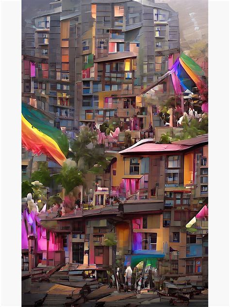 Lámina fotográfica Pueblo gay de Libertad amor luces de colores y la bandera del