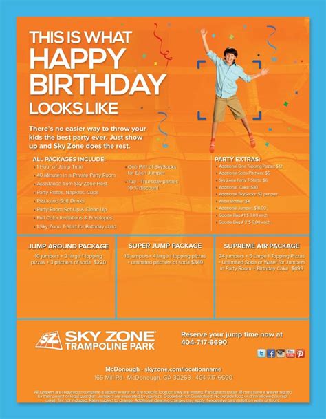 sky zone birthday party pricing 8