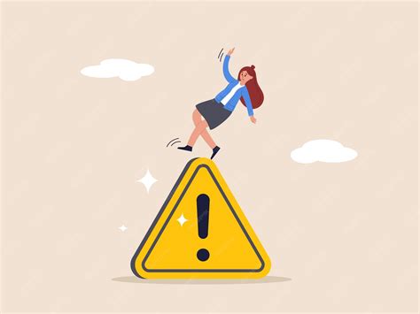 Premium Vector | Avoid danger concept Mistake caution business risk or