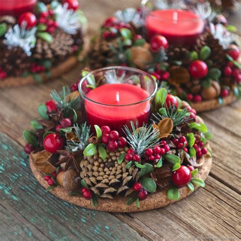 Arreglos Navideños Con Velas Rojas Dale Detalles