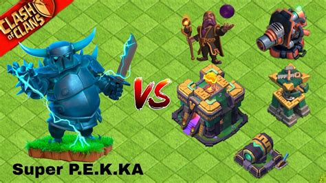 Clash Of Clans Super Pekka Vs All Coc Gameplay Gaming Coc Youtube