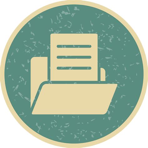 Vector Document In Folder Icon Vector Art At Vecteezy