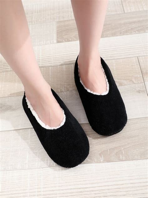 Minimalist Thermal Lined Bedroom Slippers Shein Uk
