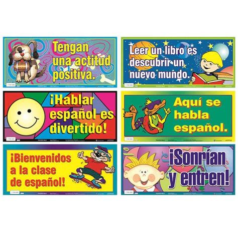 TeachersParadise Poster Pals Spanish Variety Poster Set PSZSN7