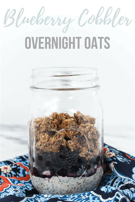 Blueberry Cobbler Overnight Oats - Chef Julie Harrington, RD