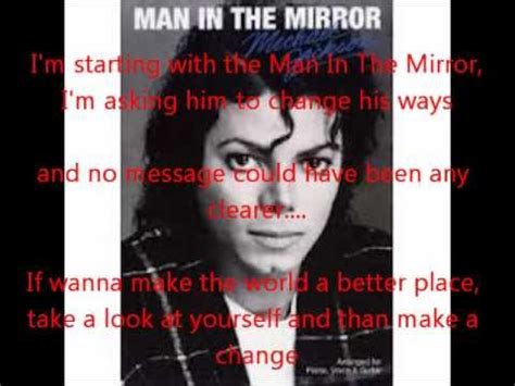 Michael Jackson Man In The Mirror Lyrics YouTube