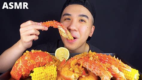 Asmr Seafood Boil With King Crab Lobster Shrimps Mukbang Eating